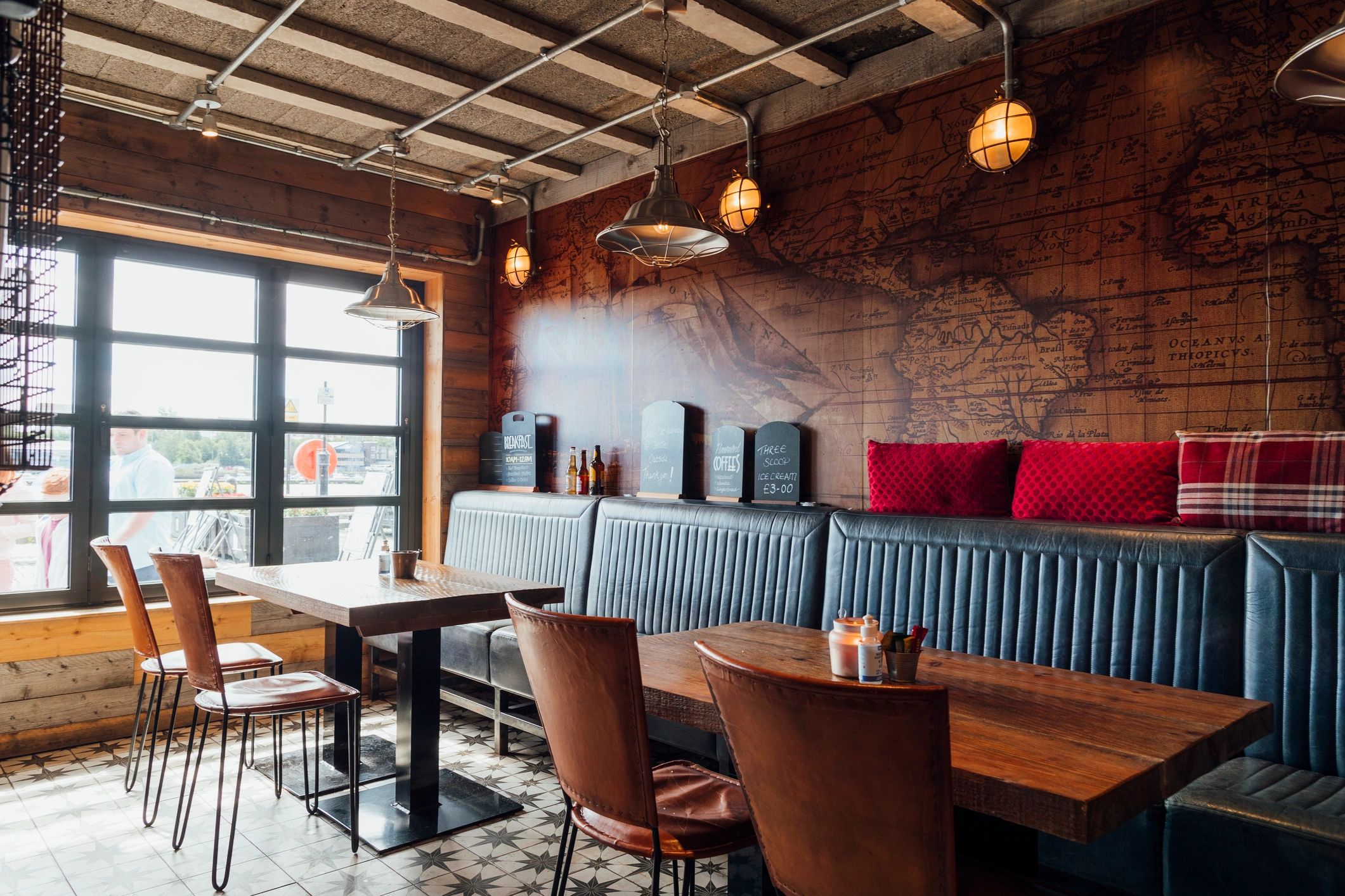Inviting restaurant dining room interior