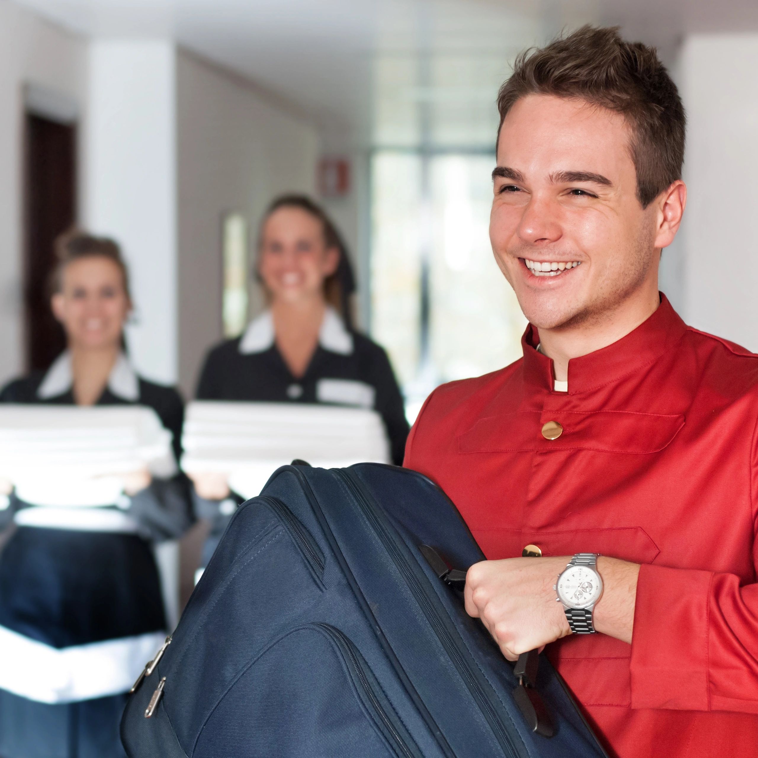 Friendly hotel staff portrait