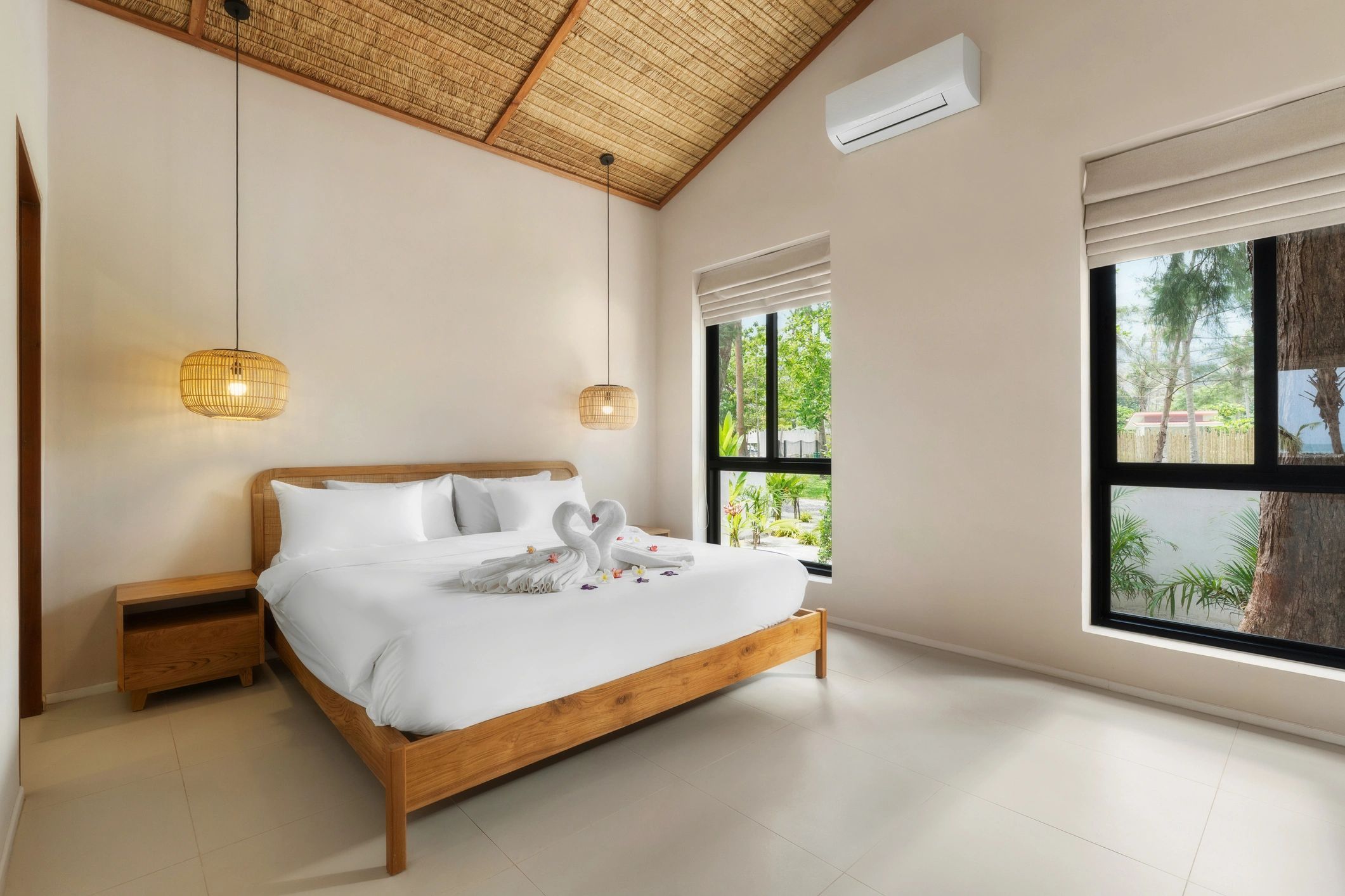 Comfortable luxury villa style bedroom for restful stays