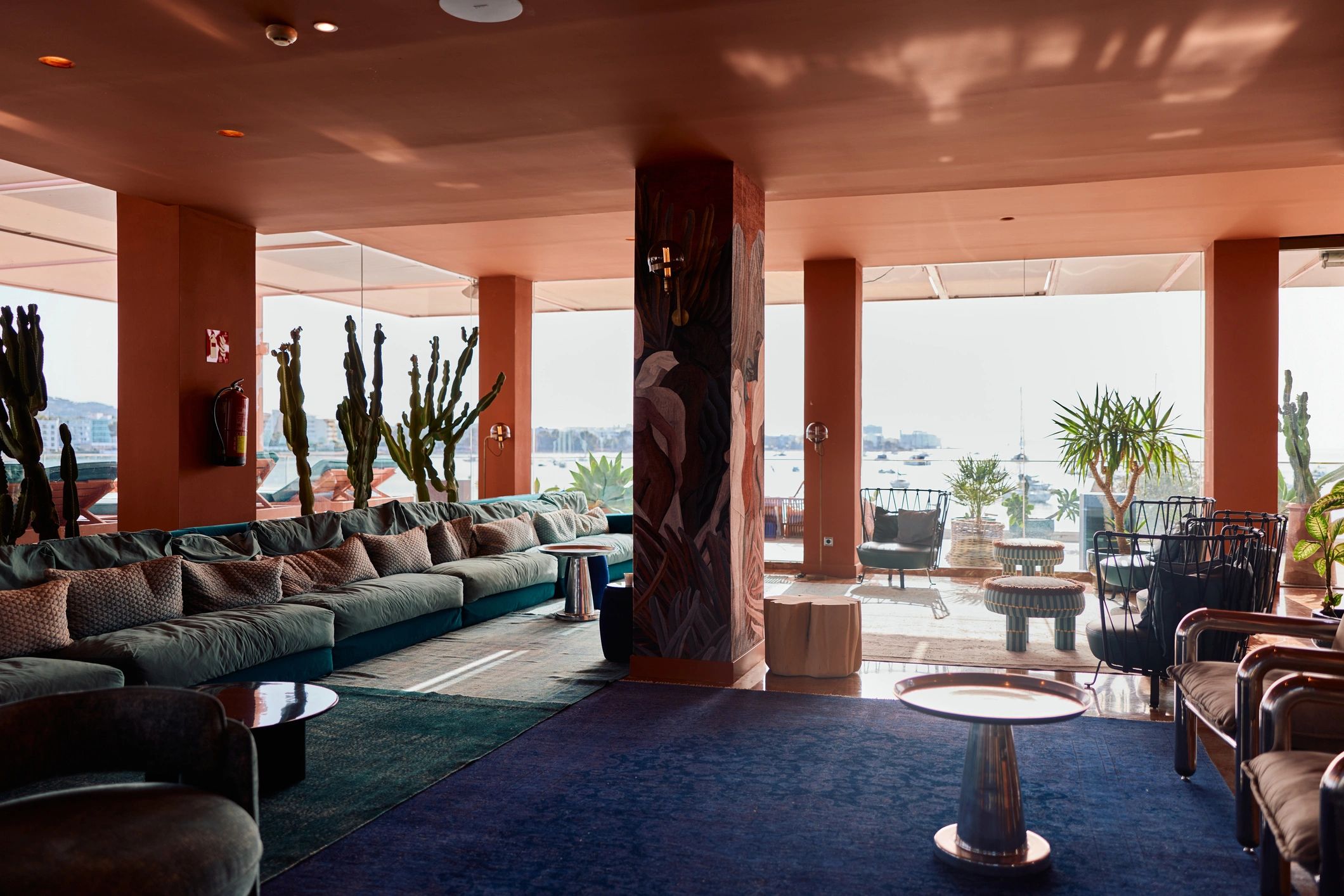 Stylish shared interior space at the hotel